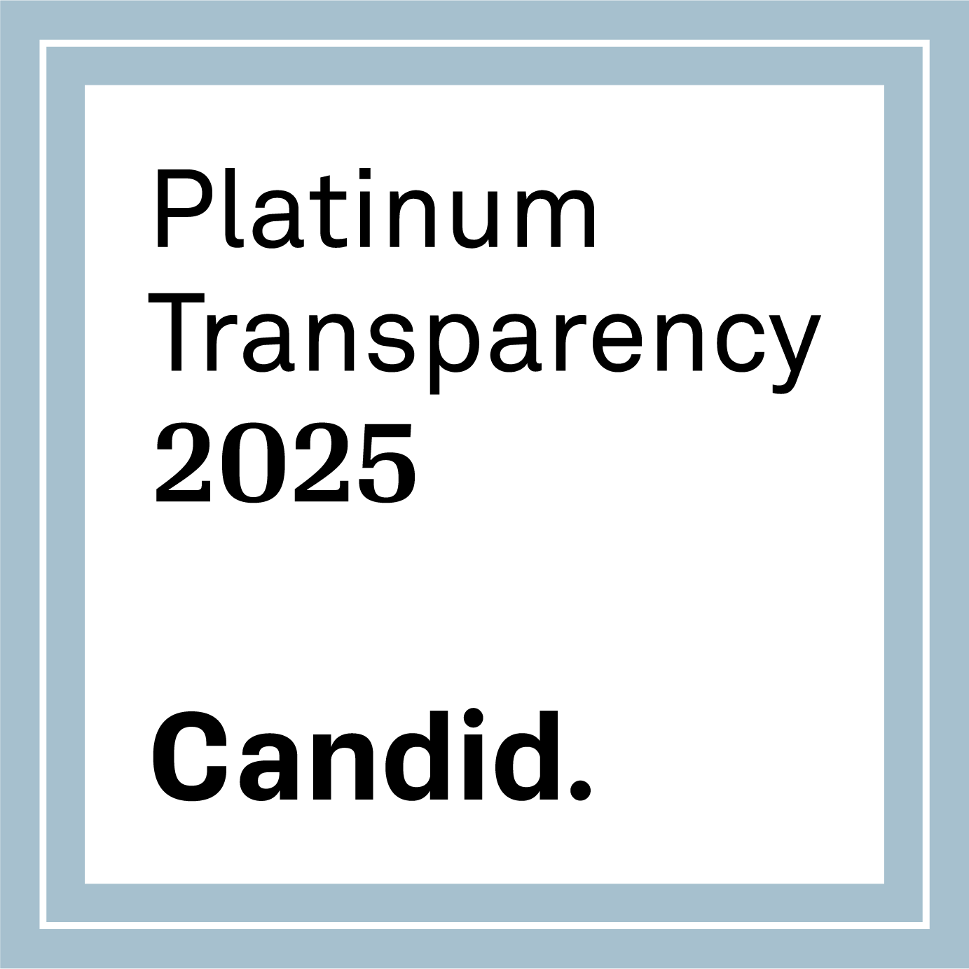 Platinum Transparency 2025 Candid
