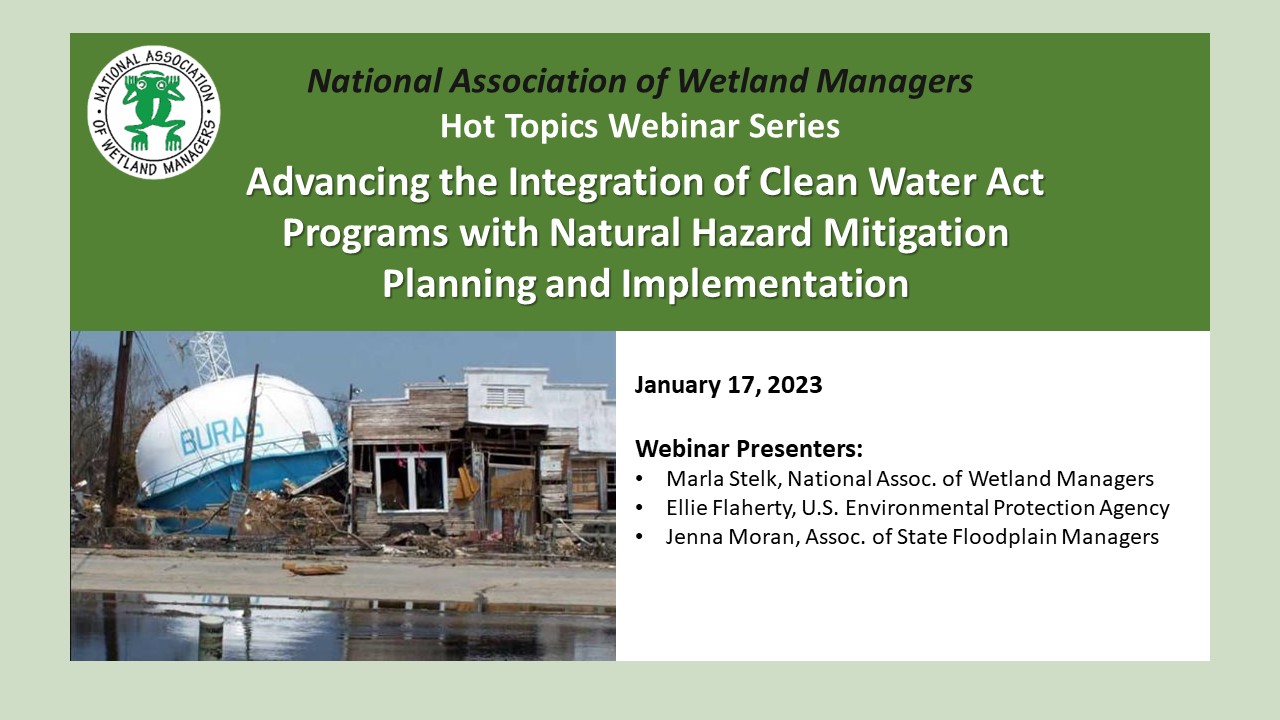 Part 1: Marla Stelk, NAWM and Jenna Moran, Association of State Floodplain Managers