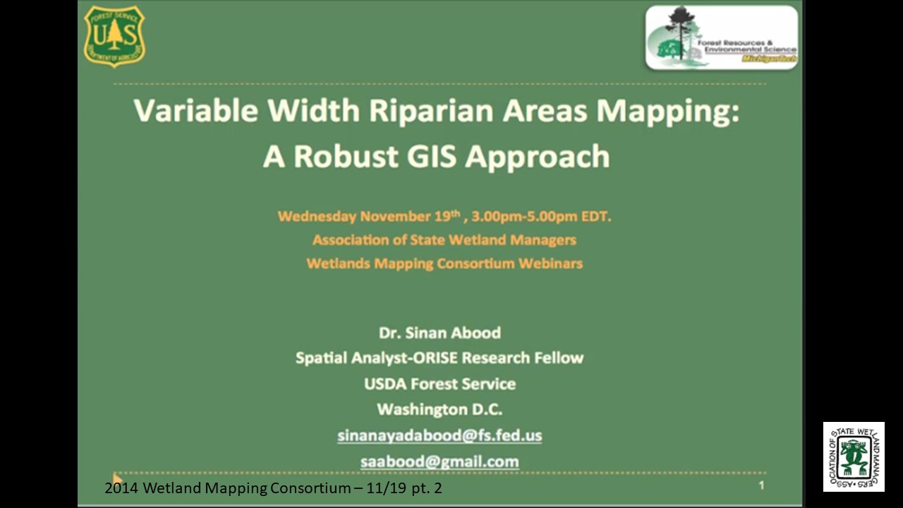 Part 2: Presenter: Sinan A. Abood, USDA Forest Service 