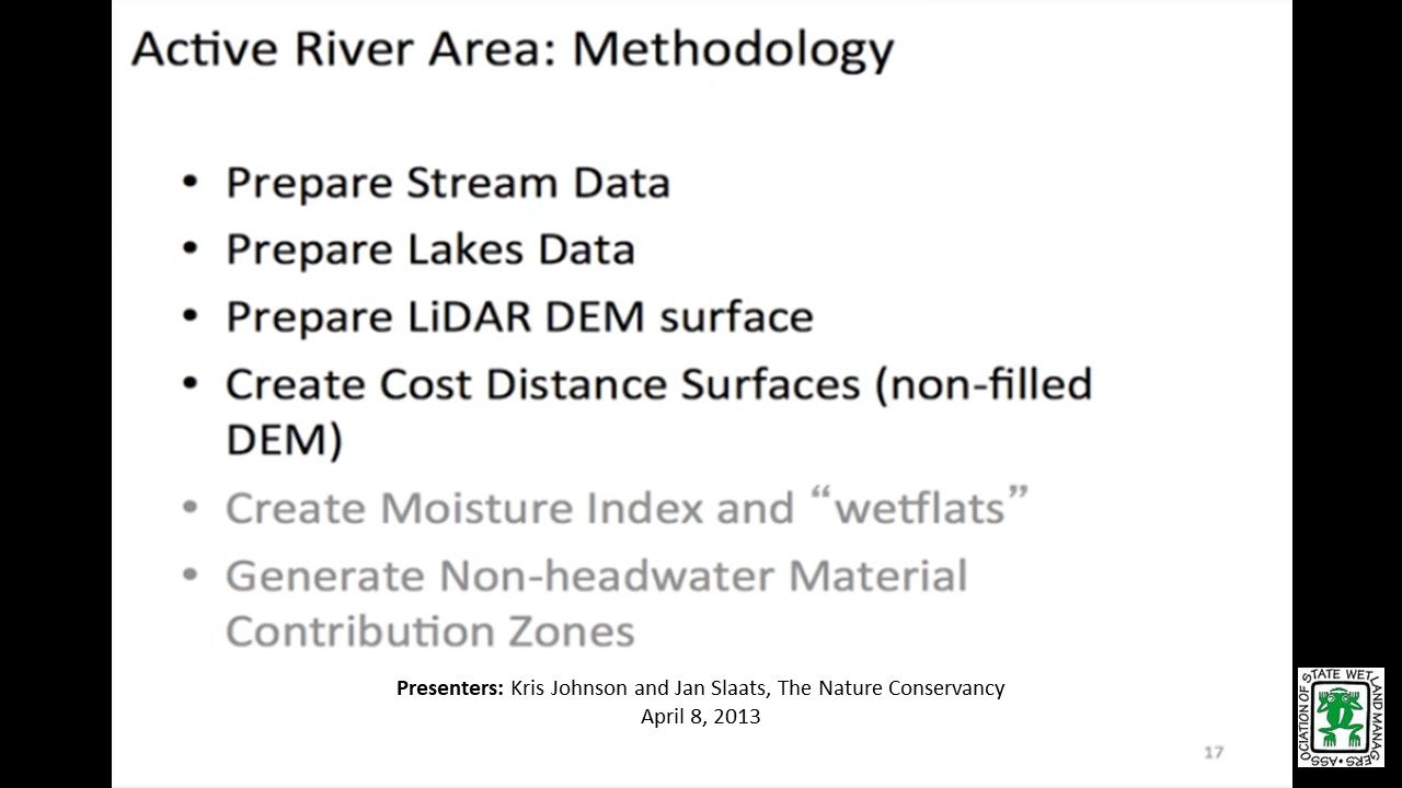 Part 2: Presenter: Jan Slaats, The Nature Conservancy 