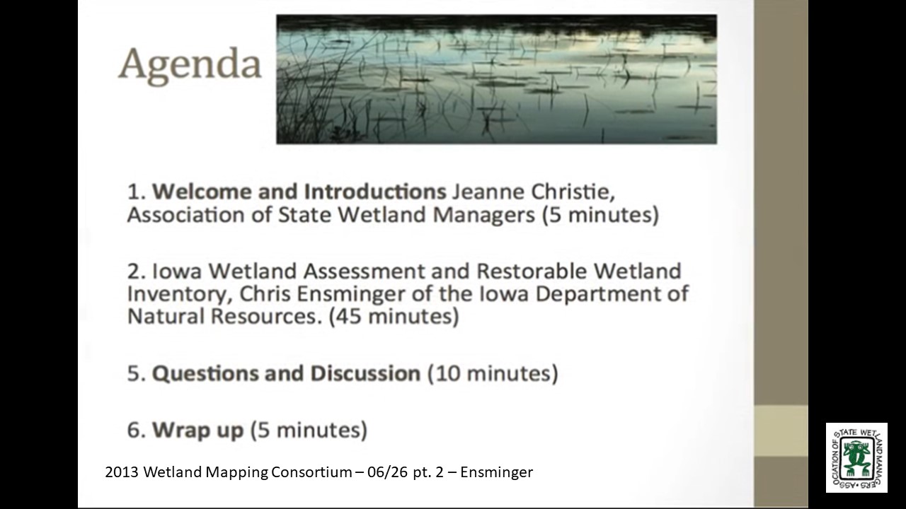 Part 2: Presenter: Chris Ensminger, Iowa Department of Natural Resources