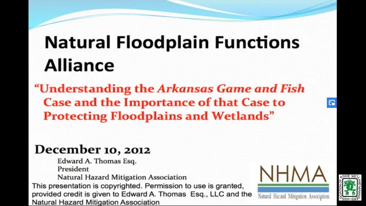 Part 4: Presenter: Ed Thomas, Natural Hazard Mitigation Association; Questions/Comments