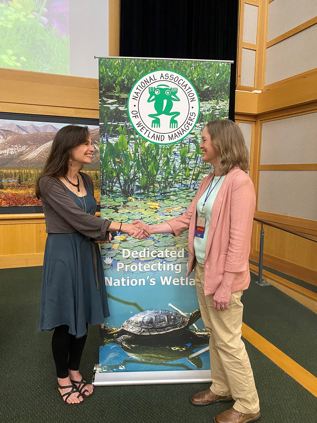 Linda Storm, U.S. EPA and Marla Stelk, NAWM Award